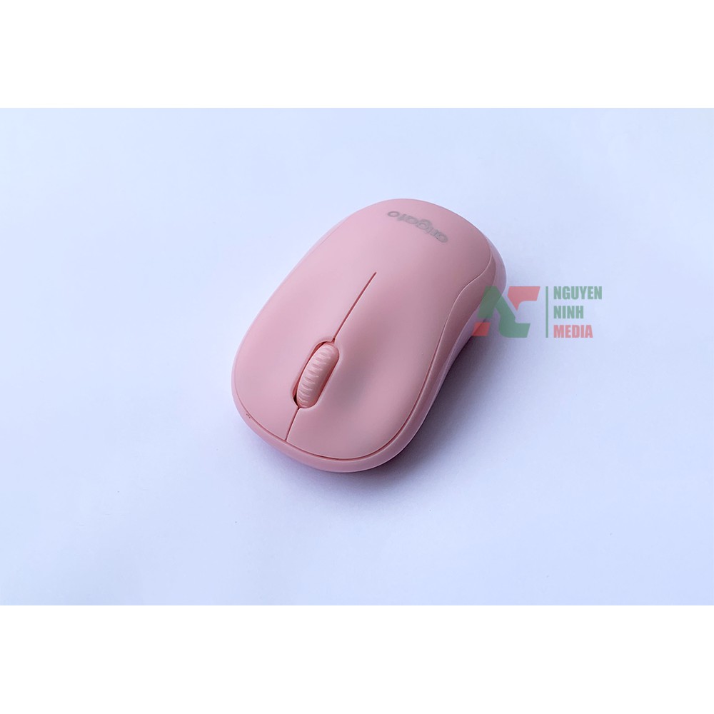 (Không Ồn) Chuột Không Dây Arigato M220 Pink (Màu Hồng) - Bảo Hành Lỗi 1 Đổi 1