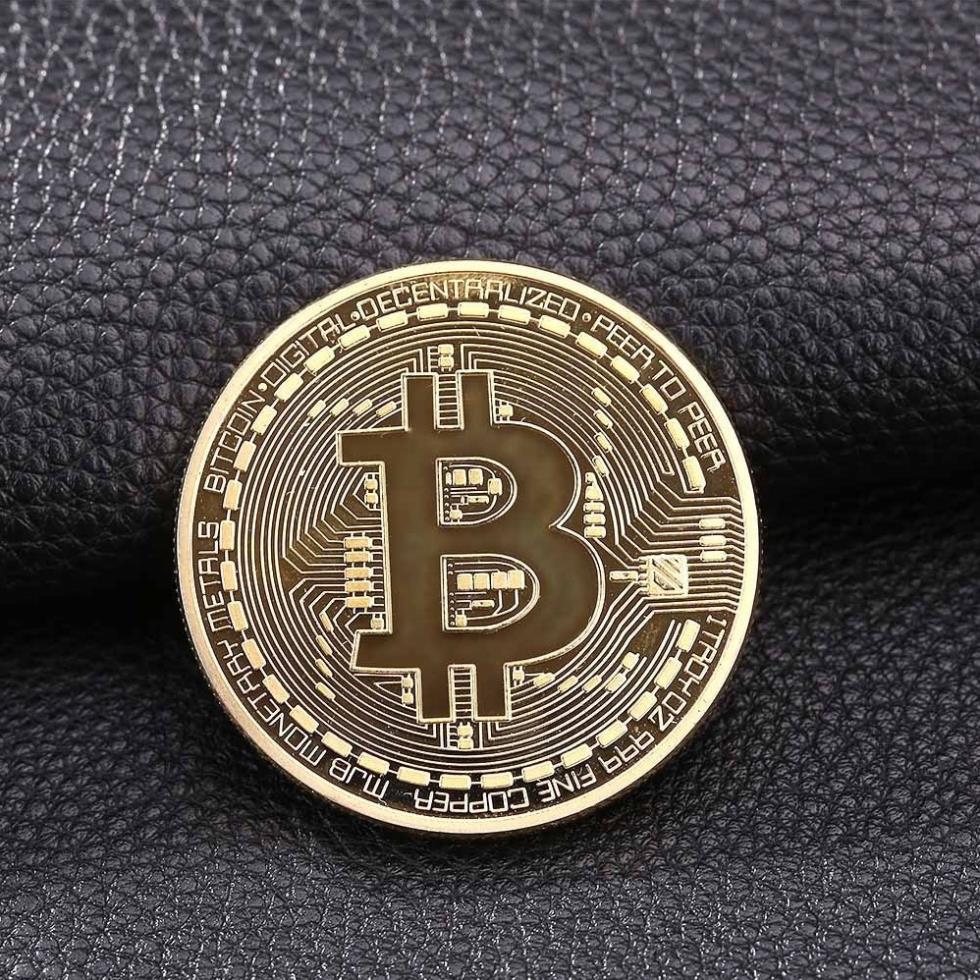 Đồng Xu Bitcoin Mạ Vàng 24K