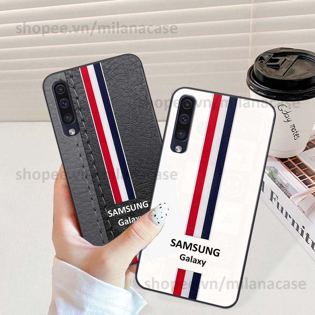 Ốp Samsung A30s / A50 / A50s / A70 in giả da phong cách thể thao, cá tính, thời trang