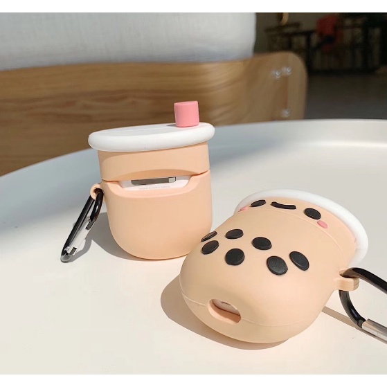 Pearl milk tea Airpods case soft Portable ShockProof Protective For Apple Wireless Bluetooth Headset Protective