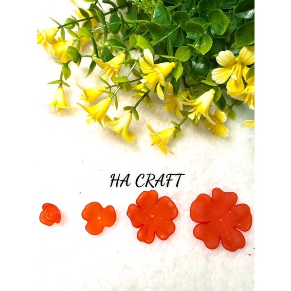 Set 1 bông hoa khối 4 lớp làm hoa trang trí nhà cửa