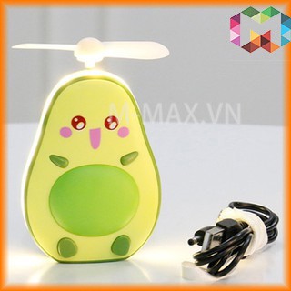 Quạt mini cầm tay hình quả bơ dễ thương tiện dụng | BigBuy360 - bigbuy360.vn
