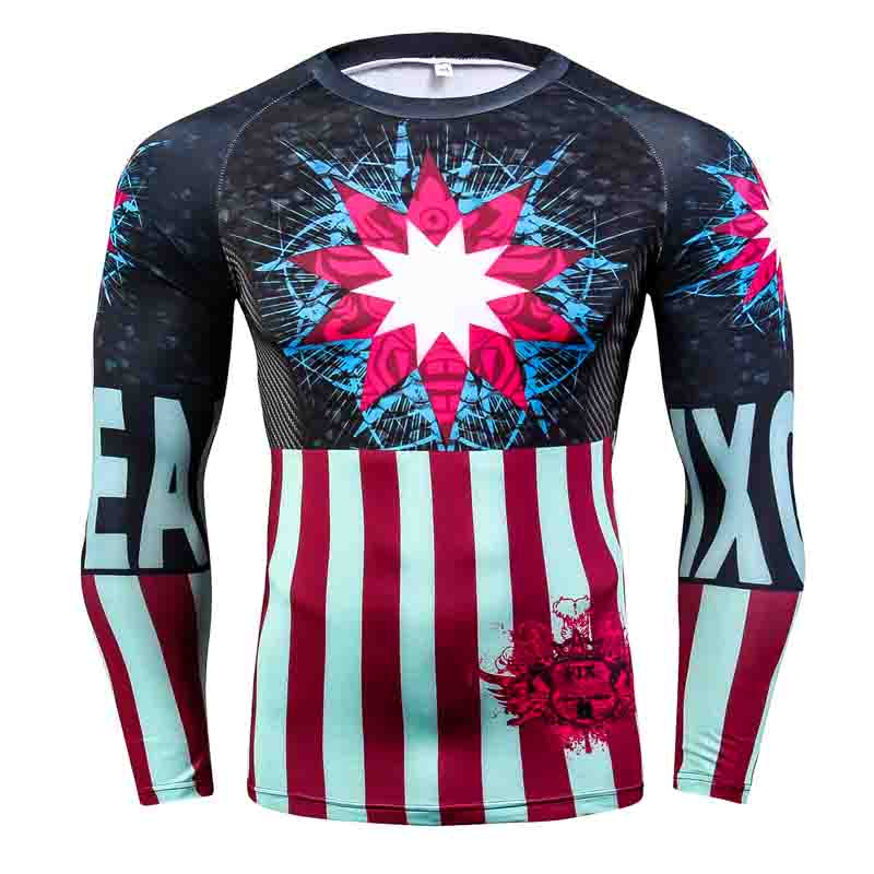 Áo thun HUQISHA tay dài in họa tiết 3D thời trang dành cho nam