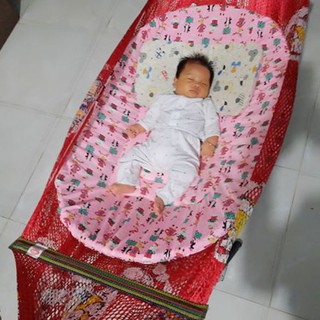 Nệm bọc nôi tre cho bé nằm ngủ võng