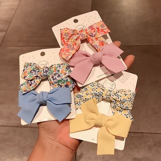 Set 2 Kẹp Tóc Nơ Dễ Thương Cho Bé Gái