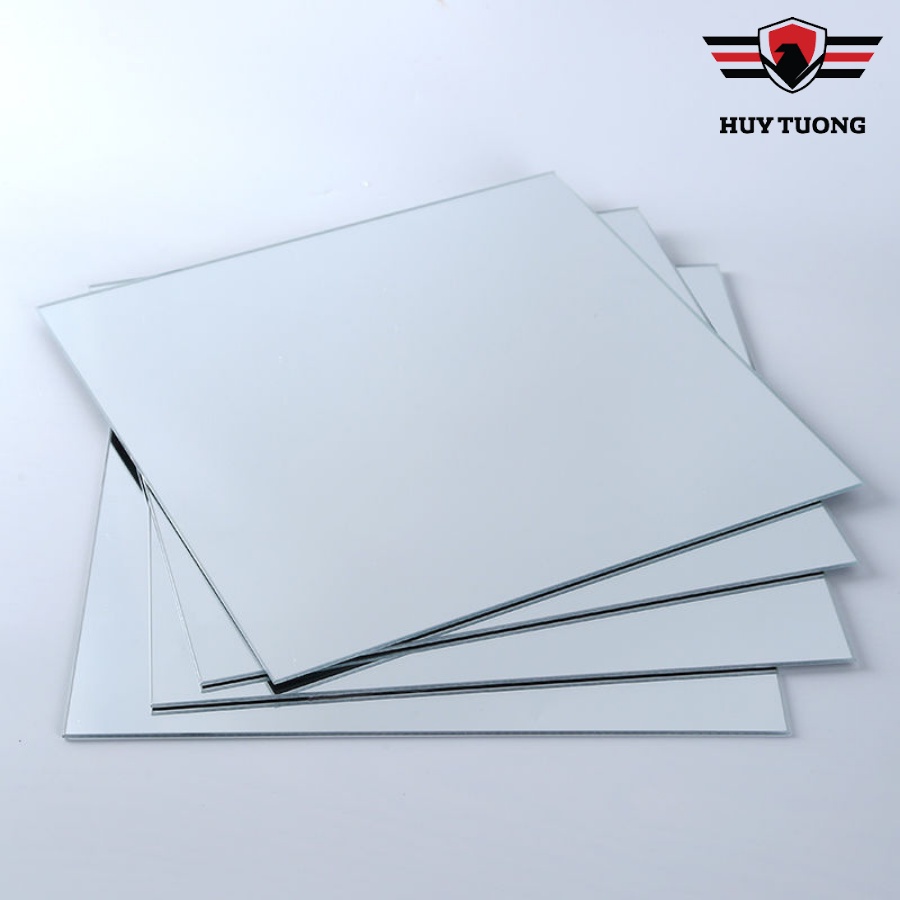 Gương dán tường chữ nhật nét dày, gương dán tường soi toàn thân, dán tủ quần áo vuông kích thước 20x20cm - Huy Tưởng