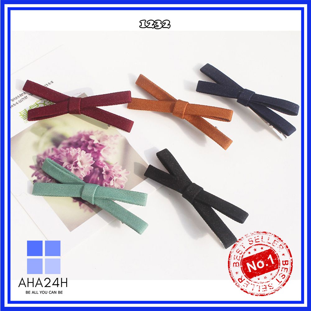 KẸP TÓC NƠ CHÉO VITAGE ĐƠN GIẢN CÁ TÍNH AH1232