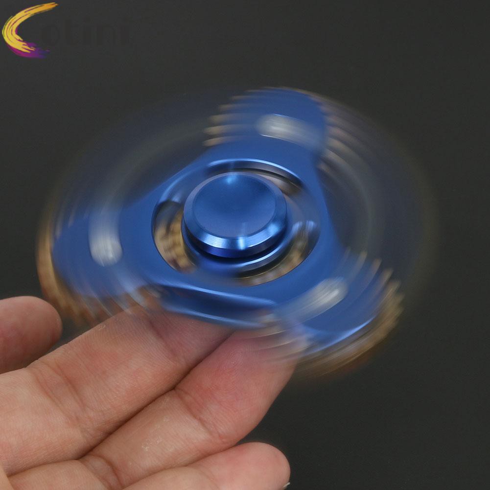 COTINI Metal Triangle Gear Gyro Finger Spinner Fidget Spinner-137450