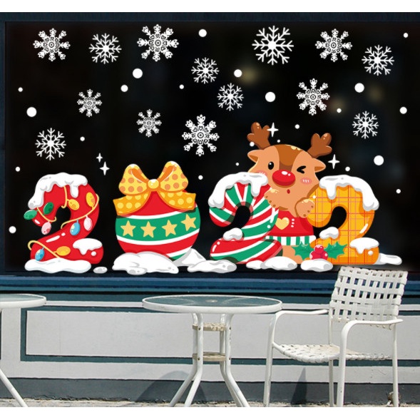 Decal trang trí Noel Hít Tĩnh Điện - Combo noel dễ thương