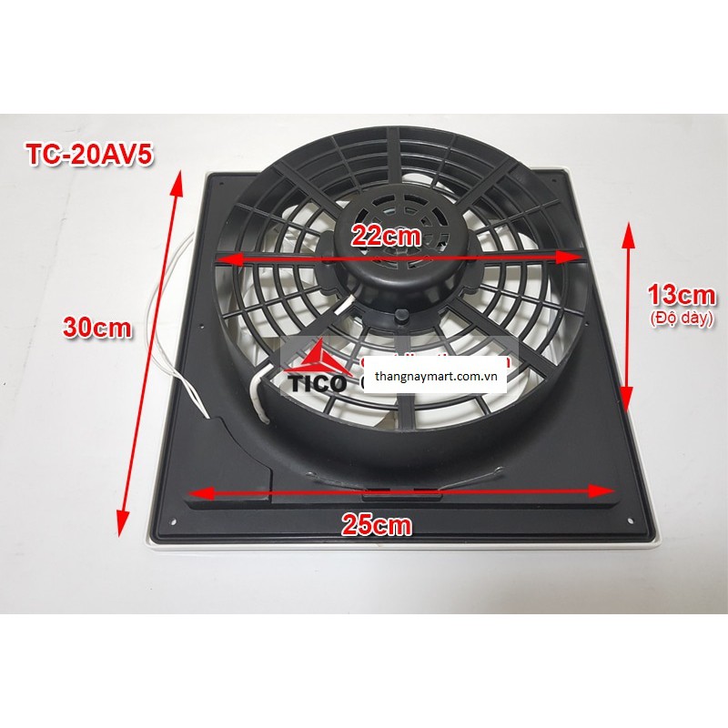 Quạt Thông Gió Âm Trần hút mùi Tico TC-20AV5 / HA20TC5 / BEF20C