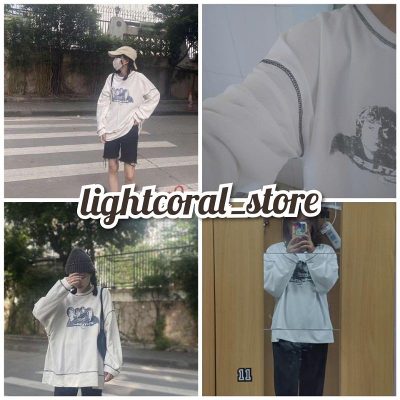 [Order] Áo sweateer nỉ da cá dáng rộng in hình nhóm nhạc chỉ nổi (ảnh thật) | BigBuy360 - bigbuy360.vn