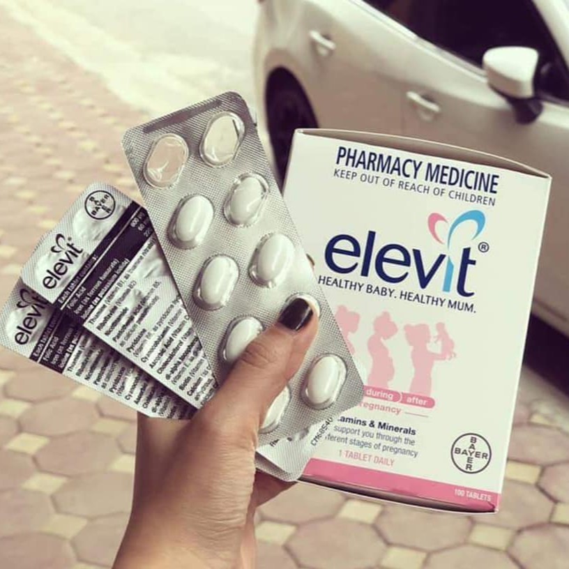 ELEVIT BẦU - Vitamin Cho Mẹ Bầu - Elevit Cho Bà Bầu 100 Viên