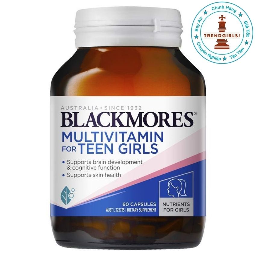 Viên uống dành cho lứa tuổi dậy thì thanh thiếu niên Blackmores Multivitamin For Teen Boys/girls hộp 60 viên của Úc