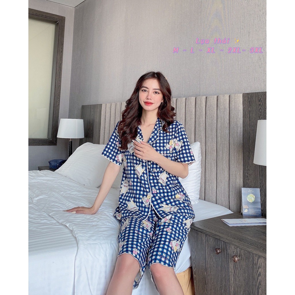 [Mã GODD2407 giảm 5% đơn 199K] Bộ đồ Pijama Lụa Thái Lửng 💖 Đồ ngủ Lỡ Bigsize 50-75kg cao cấp mềm mịn mát lịm | BigBuy360 - bigbuy360.vn