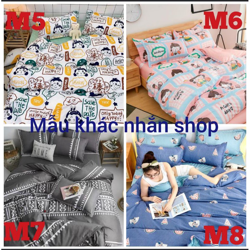 [ RẺ VÔ ĐỊCH] Bộ vỏ chăn ga gối cotton poly 4 món mẫu mới hàng nhập khẩu | BigBuy360 - bigbuy360.vn