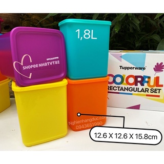 CHỌN MÀU Lẻ hộp mát bảo quản funtastic 3,1L / colorful rectangular 850ml / 1,9L tupperware