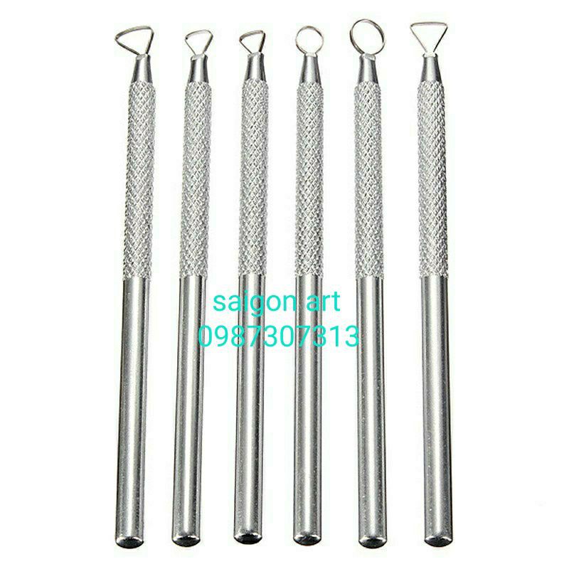 Dụng Cụ Điêu Khắc Đất Sét Thủ Công, Bộ Inox 6 Chi Tiết