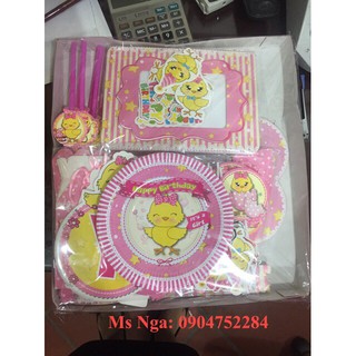 Bộ sinh nhật Gà vàng cho bé (kèm ảnh thật)