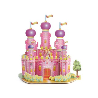Mô hình xếp hình 3D bằng giấy lâu đài công chúa
