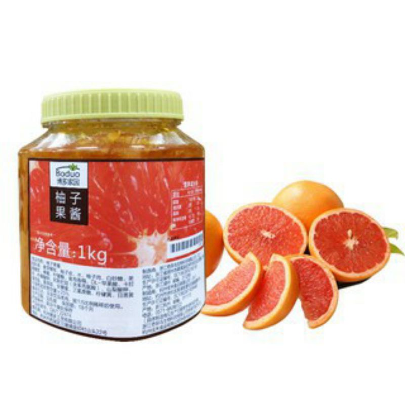 Mứt Bưởi hồng Boduo hộp 1kg