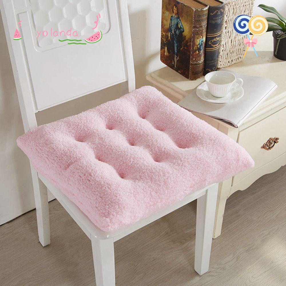 Đệm Lót Ghế Ngồi Hình Vuông / Tròn Bằng Nhung Mềm Mại Tiện Dụng Cho Văn Phòng