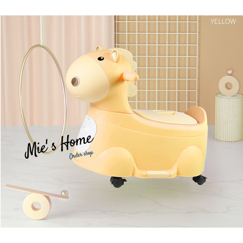 Bô cho bé hình chú Ngựa xinh Đồ dùng tiện ích vừa làm đồ chơi Quà Ý Nghĩa - Potty MOMYBABY Mie Shop