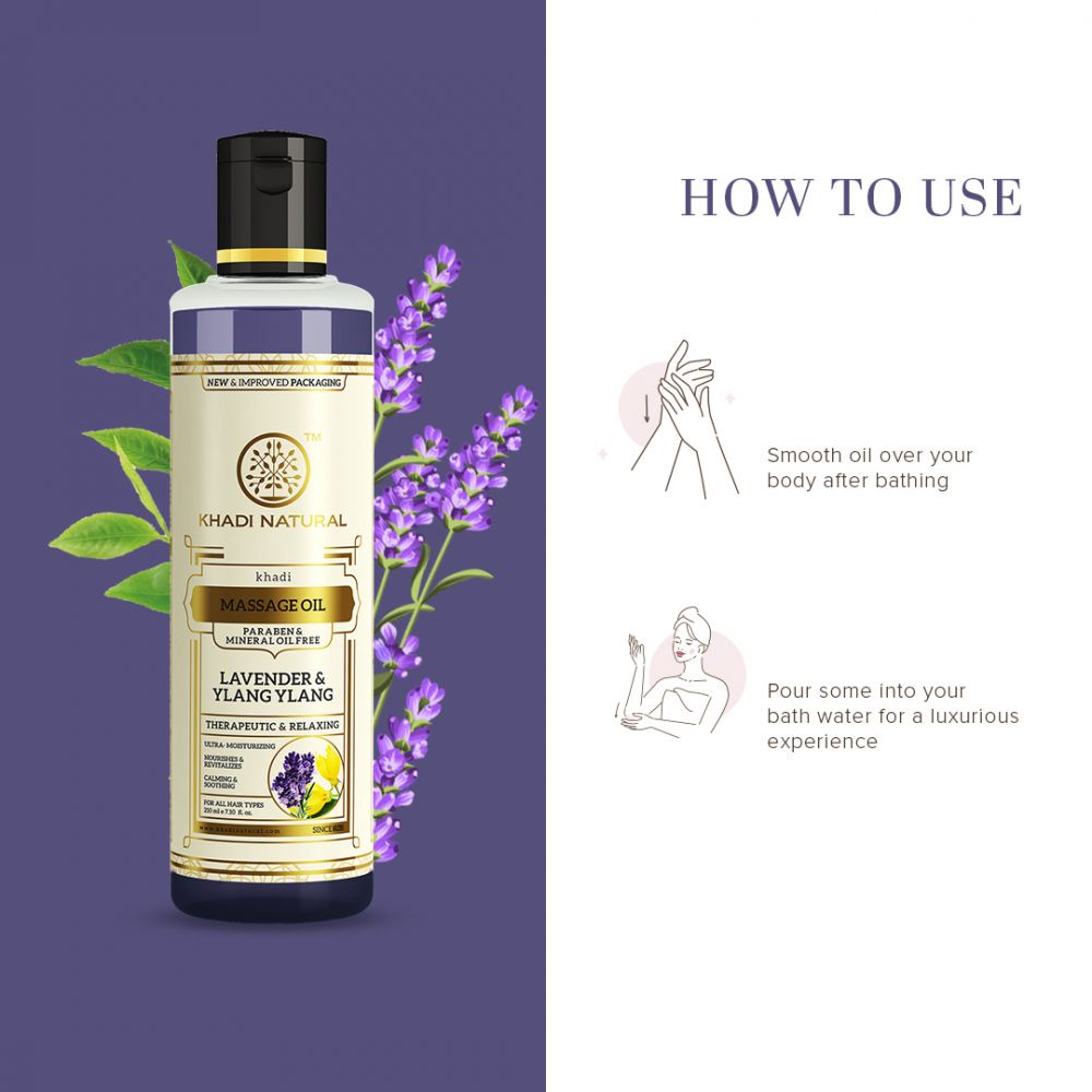 LAVENDER & YLANG YLANG MASSAGE OIL - Dầu xoa bóp Oải hương & Ngọc lan tây