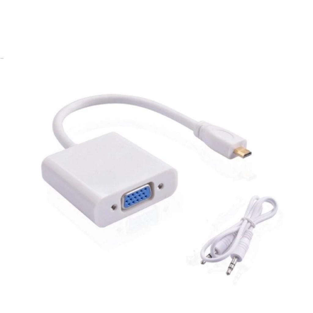 [Mã ELHACE giảm 4% đơn 300K] Cáp Chuyển Micro HDMI Sang VGA Có Audico - Micro HDMI To VGA