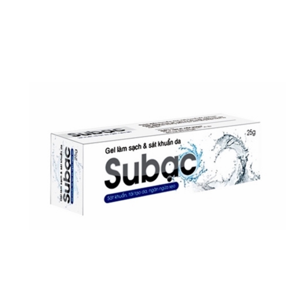 Gel Subạc - làm sạch, sát khuẩn, tái tạo da và ngăn ngừa sẹo Su Bạc 25g