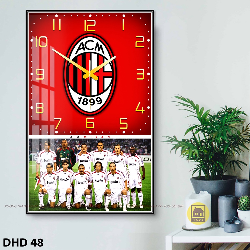 Đồng hồ AC Milan - phom chữ nhật