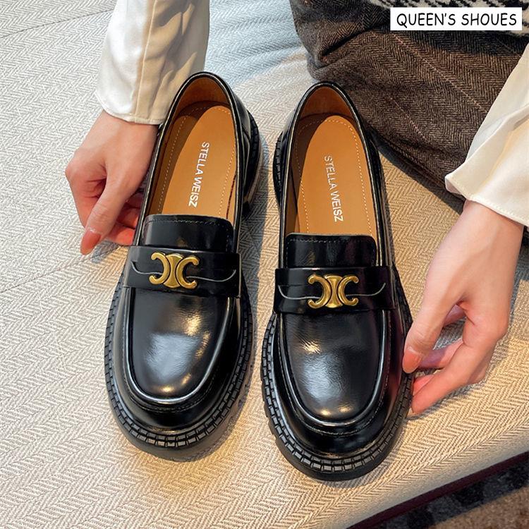 Giày Lười Da Đế Dày Thời Trang Nữ Tính