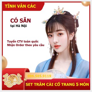 Set trâm cài cổ trang 5 món - Shop TĨNH VÂN CÁC (hàng có sẵn)