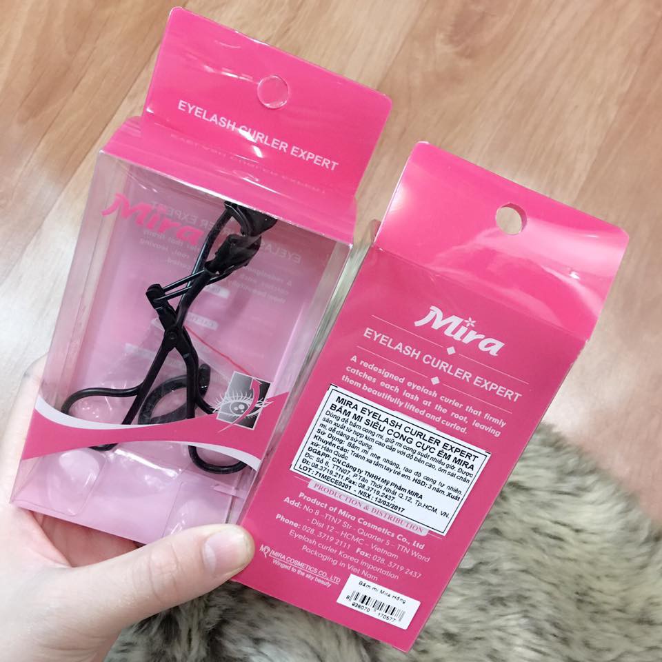 Bấm Mi Mira Eyelash Curler Expert vỏ hộp mica hồng