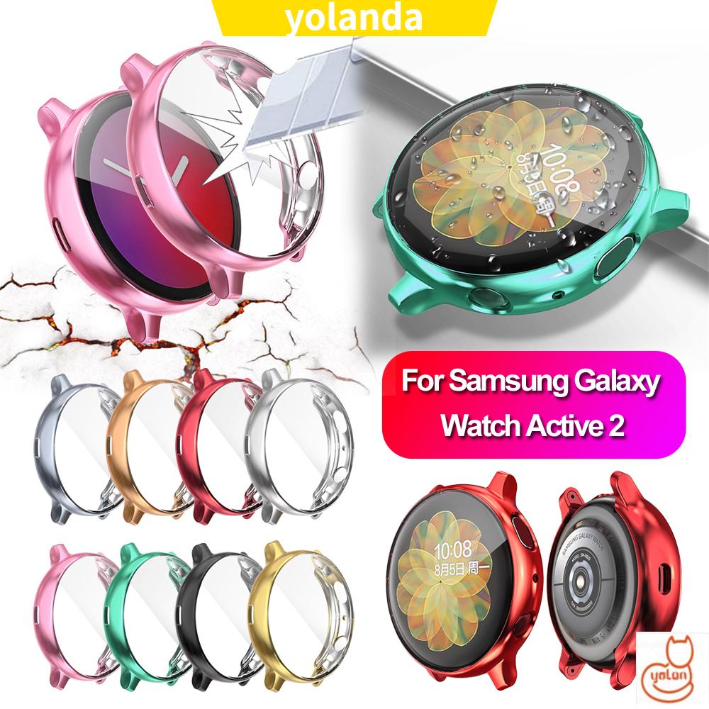 ☆YOLA☆ Ultra thin TPU Watch Case Sports Electroplate For Samsung Galaxy Watch Active 2 40mm 44mm Slim Full Cover Soft Screen Protector/Multicolor