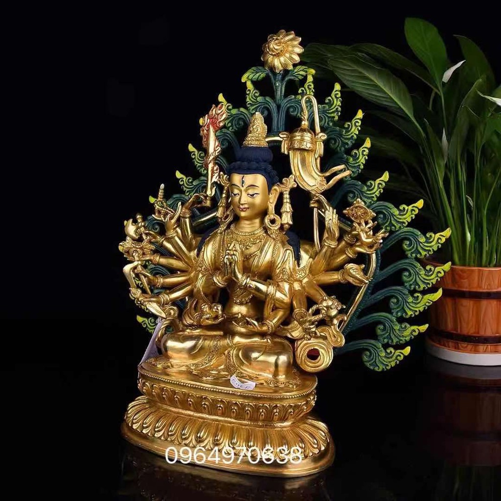 Tượng đồng Tây Tạng - Chuẩn Đề Phật mẫu 36cm