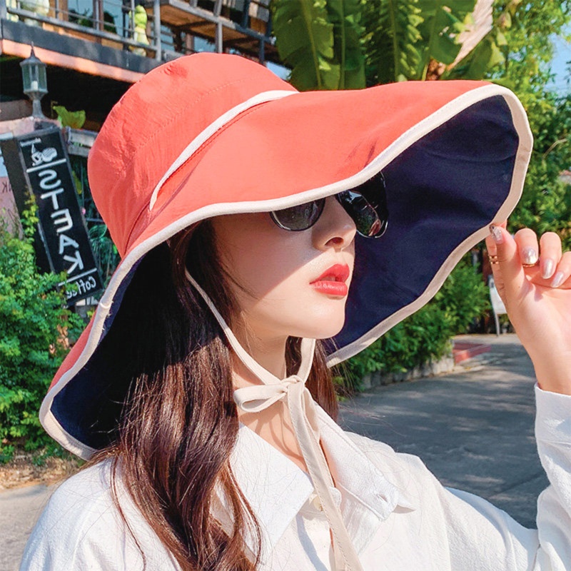 Mũ Vành Rộng Chống Nắng Có Dây Đeo Chống Gió Phù Hợp Cho Hoạt Động Ngoài Trời