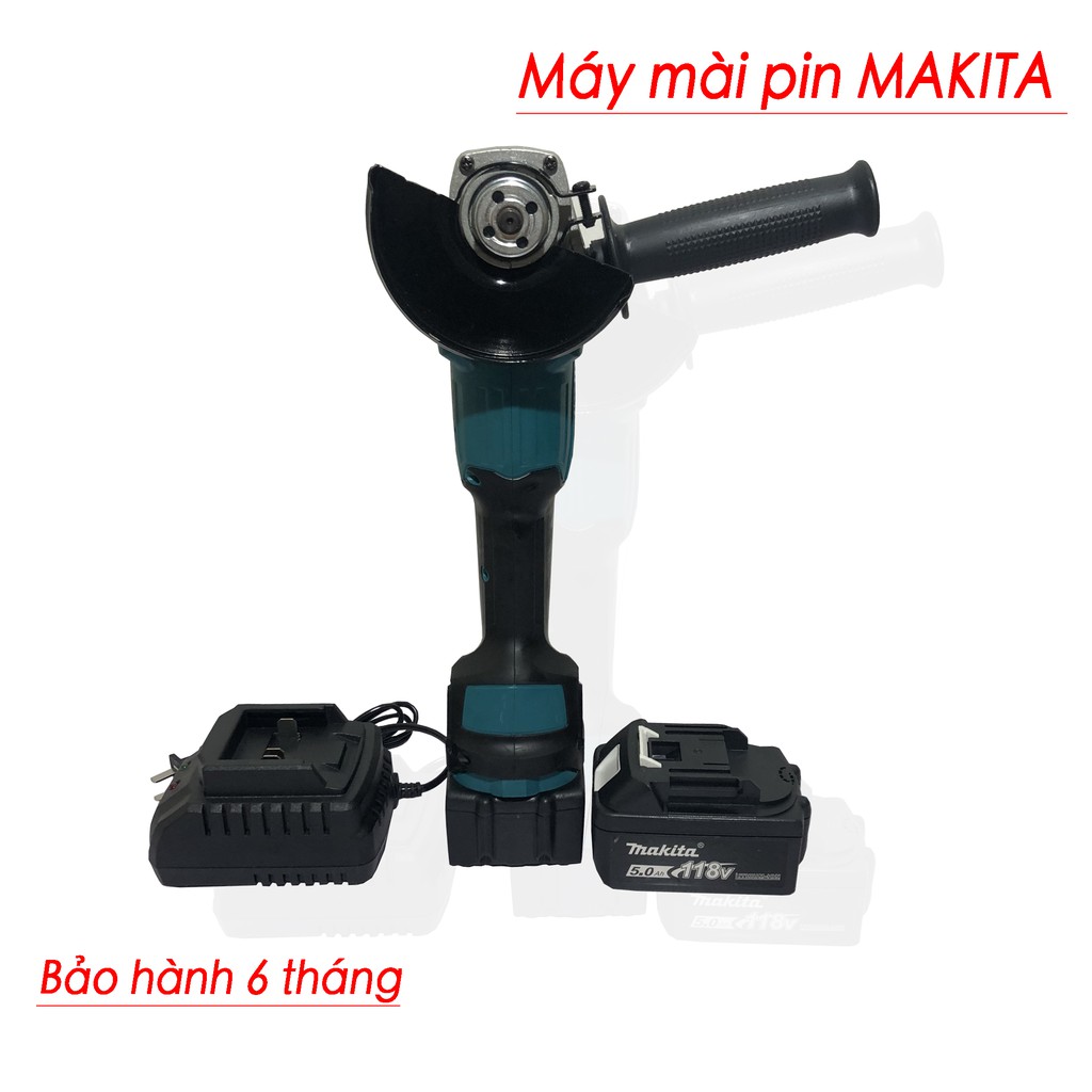 Máy mài góc dùng pin MAKITA-Động cơ từ không chổi than-Bảo hành 6 tháng - 2 Pin 10 cell khủng