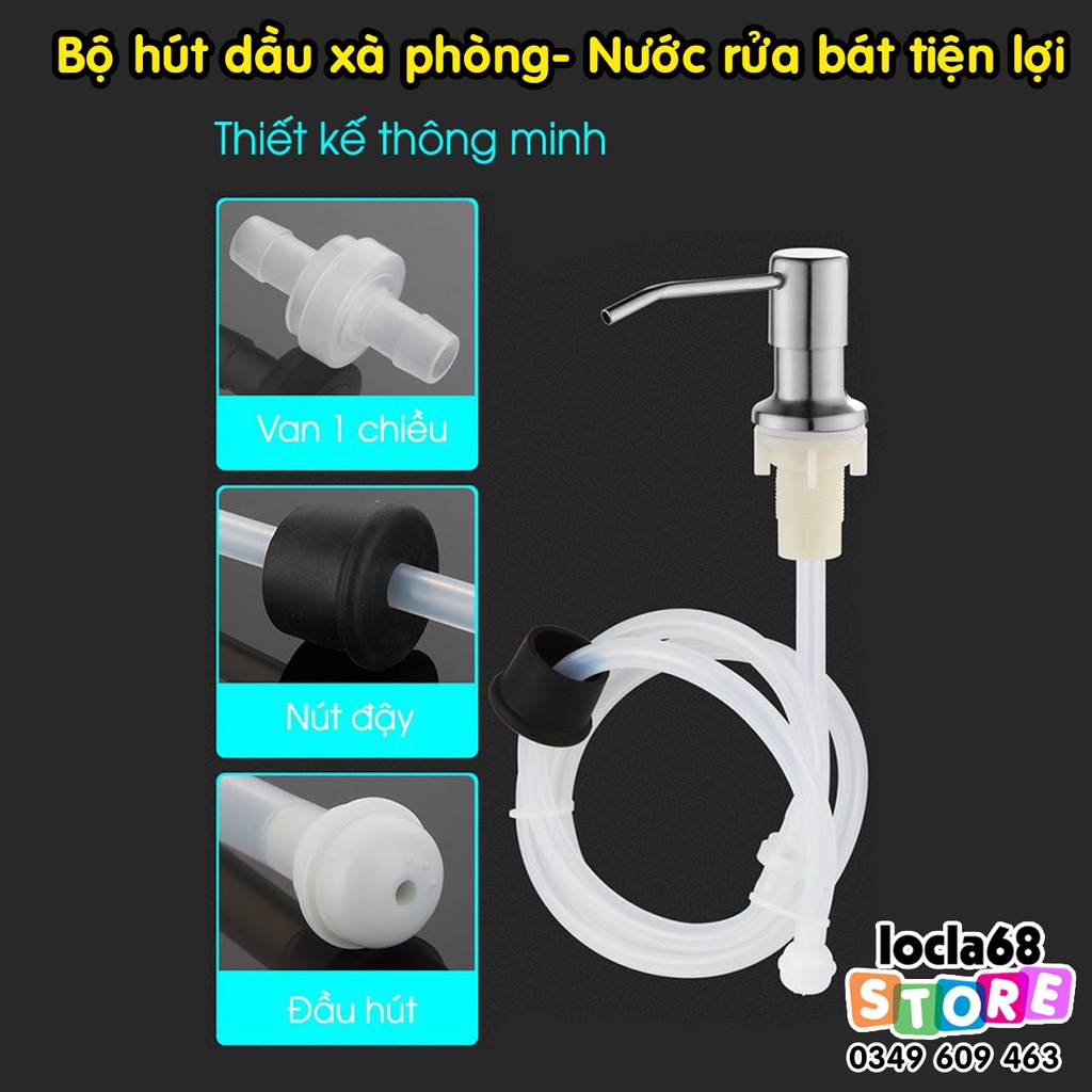 Vòi Hút Xà Phòng Bộ Bơm Dầu Rửa Bát Có Vòi Xịt Lắp Chìm Ống Dài 1.2 Mét Tiện Lợi