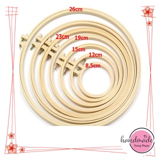 KHUNG NHỰA THÊU TAY TRÒN_  đường kính 6.5 - 8.5 -12 - 15.5 - 19 - 23 - 26cm