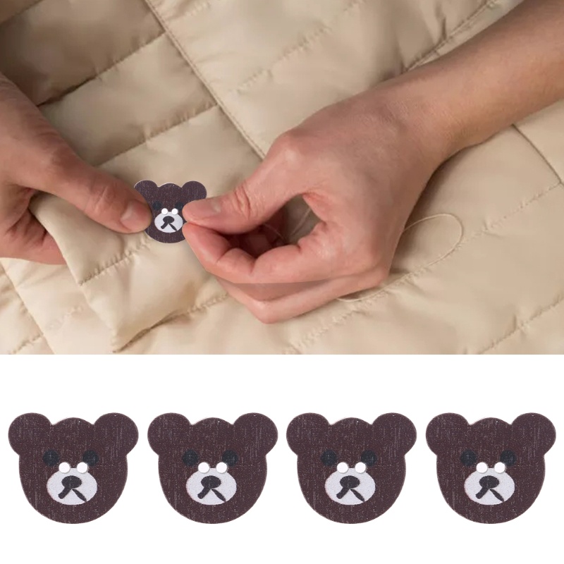 Bộ 50 Cúc Áo Gỗ 2 Lỗ Hình Gấu Dễ Thương