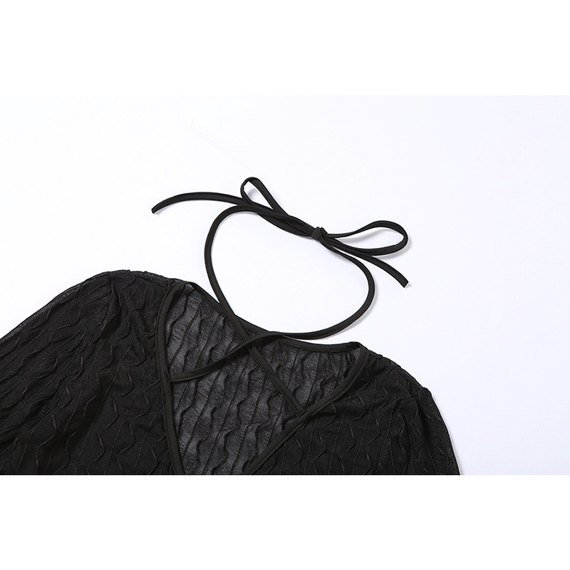 Áo Lưới Cổ Chữ V Tay Dài Quyến Rũ Thời Trang Cho Nữ