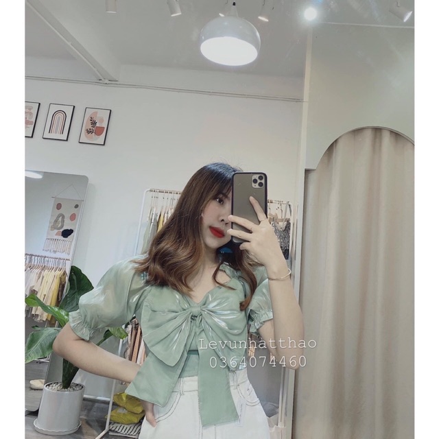 Áo nơ ngực tay bồng 🍀🍀