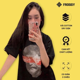 Áo Thun Cổ Tròn FROGGY Áo Phông Unisex Nam Nữ Cotton dày dặn Oversize Phom Rộng tay lỡ Hàn Quố In Hình AESTHETIC