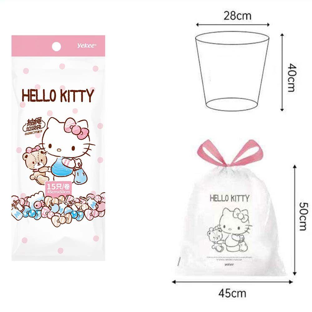 Túi Đựng Rác Dày Dặn Họa Tiết Mèo Kitty Dễ Thương Cho Nhà Bếp