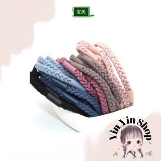 Set 5 dây buộc tóc sợi bện bím nhiều màu sắc có thể làm vòng đeo tay phong cách Hàn Quốc