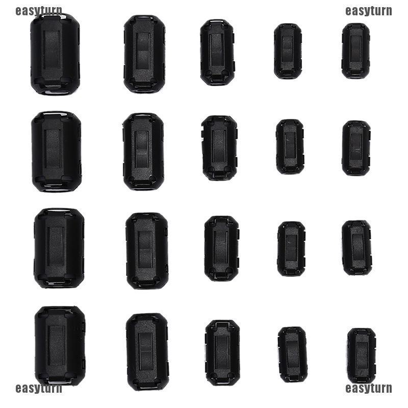 🌸ĐẦY ĐỦ 🌸20 Clip-on Ferrite Ring Cable Clips Core RFI EMI Noise Suppressor Filter Beads