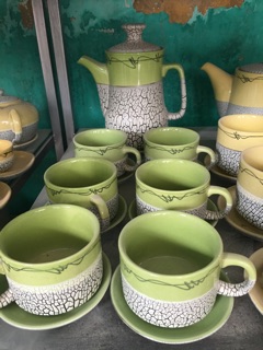 Bộ ca cốc Bát tràng men rạn