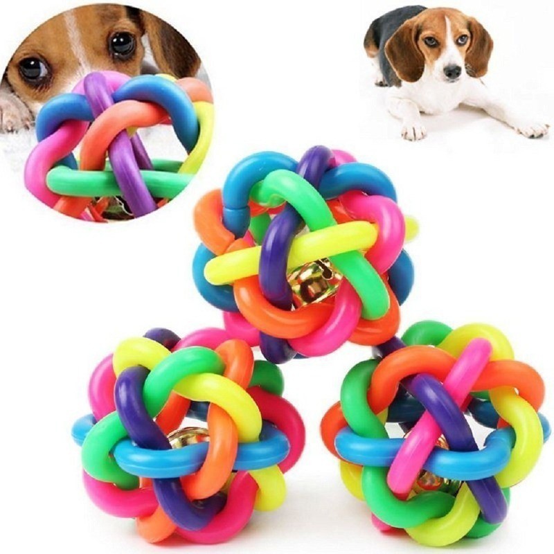 Pet Dog Colorful Play Ball Squeaky Squeaker Quack Sound Chew Training Toy
