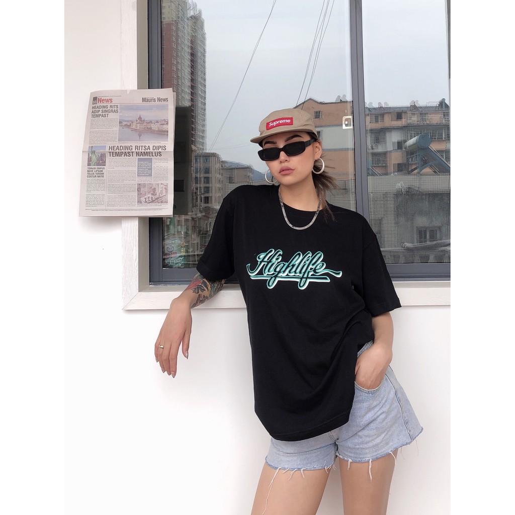 ÁO THUN HIGHLIGE SKU02,FROM RỘNG TAY LỠ ,CHẤT LIÊU DÀY DẶN KHÔNG XÙ LÔNG | BigBuy360 - bigbuy360.vn