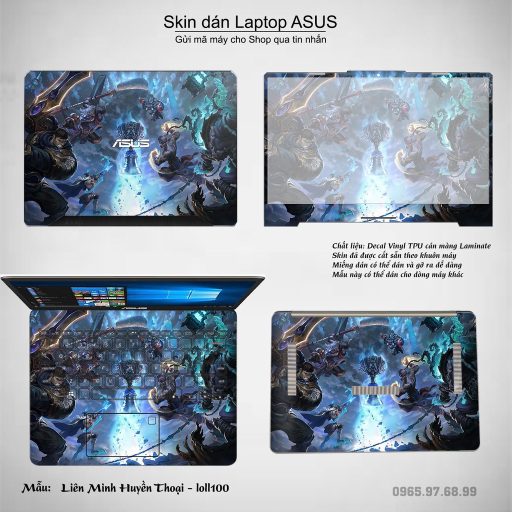 Skin dán Laptop Asus in hình Liên Minh Huyền Thoại _nhiều mẫu 14 (inbox mã máy cho Shop)